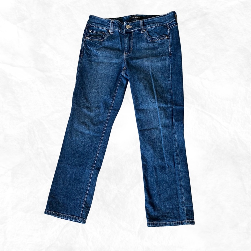 White House Black Market Crop Leg Jeans Detailed on Pocket Size 4 EUC